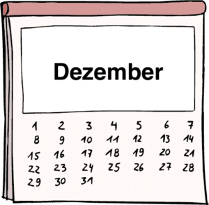 Kalender-Monat Dezember