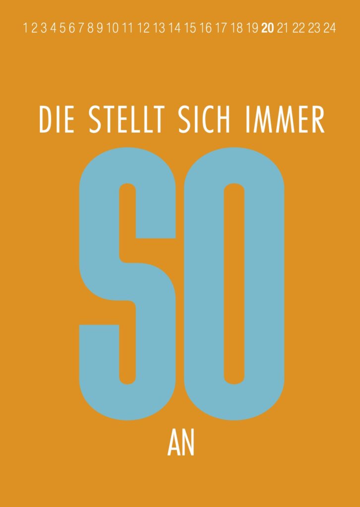 Sie stellt sich immer SO an