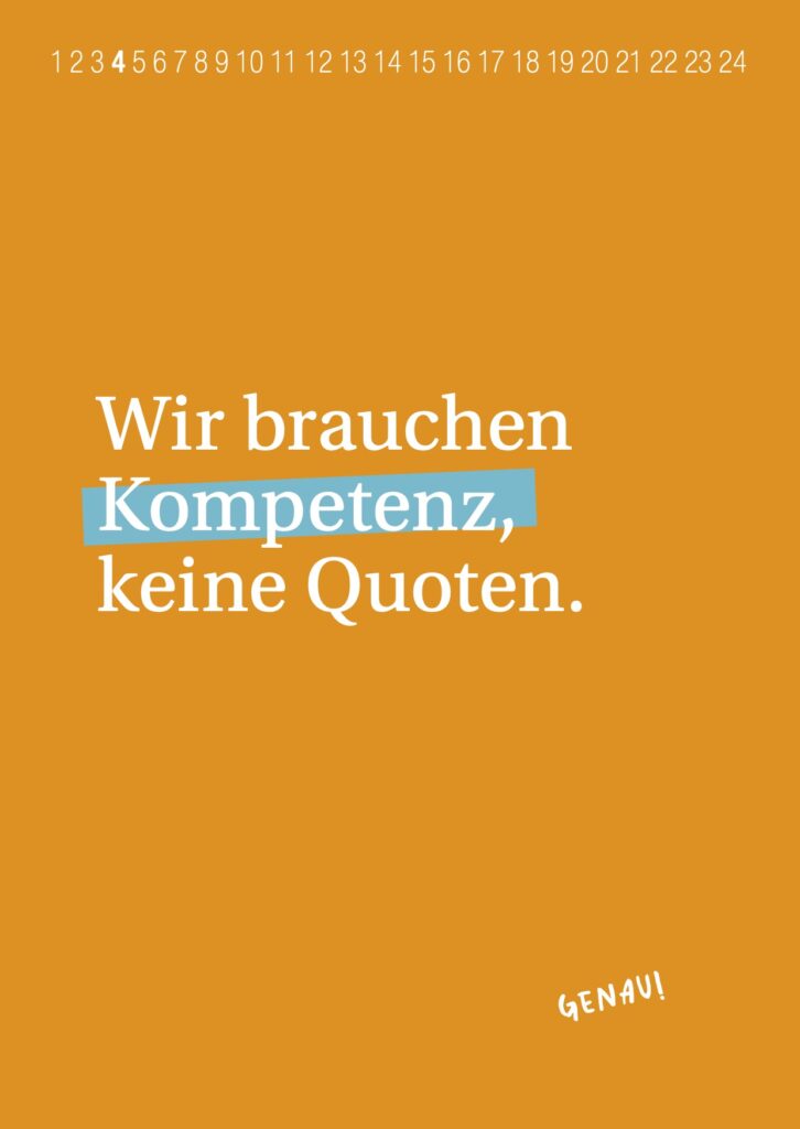 Wir brauchen Kompetenz, keine Quoten