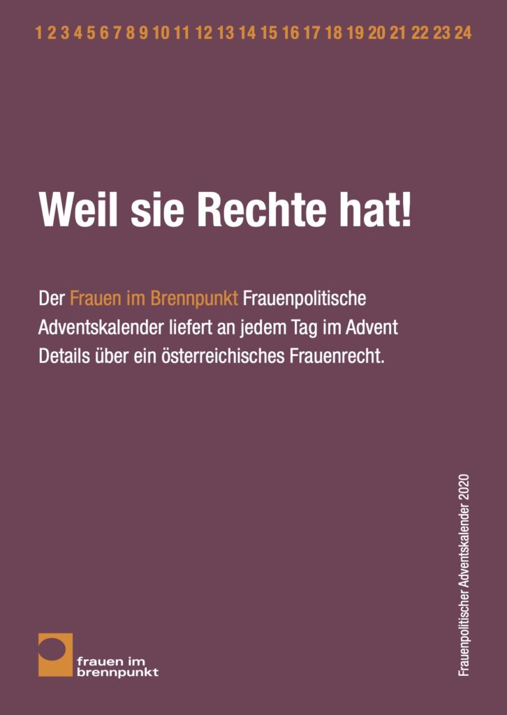Weil sie Rechte hat - Adventskalender 2019